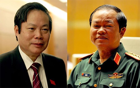 Hai tân Phó Chủ tịch Quốc hội: Ông Phùng Quốc Hiển và ông Đỗ Bá Tỵ.