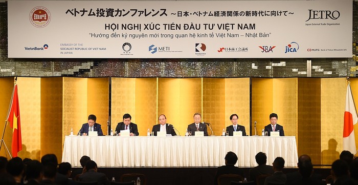 Thủ tướng dự Hội nghị xúc tiến đầu tư Việt Nam: &quot;Hướng đến kỷ nguyên mới trong quan hệ kinh tế Việt Nam - Nhật Bản&quot;. ảnh: VGP.