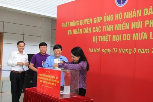 Bộ Y tế chia sẻ khó khăn với nhân dân Lào bị ảnh hưởng bởi mưa bão. ảnh: moh.gov.vn