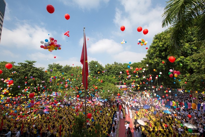 Qua 28 năm xây dựng và phát triển, Trường Trung học Cơ sở Giảng Võ đã trở thành ngôi trường có truyền thống rất đáng tự hào của Thủ đô. ảnh: Hải Phong.