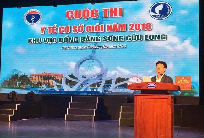 Thứ trưởng Phạm Lê Tuấn phát biểu tại cuộc thi.