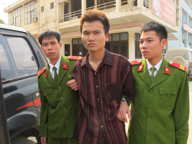 Đỗ Văn Nhuận bị tạm giam tại công an Hòa Bình. (Ảnh: Nhan Sáng/Vietnam+)
