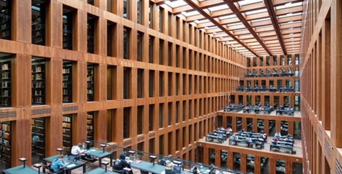 Thư viện Jacob-und Wilhelm Grimm-Zentrum trong Đại học Humboldt, Berlin, Đức. Ảnh: Flavorwire.