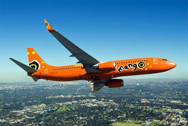 Mango Airlines: Mango Airlines là hãng hàng không quốc doanh giá rẻ của Nam Phi. Hãng này thành lập năm 2006 như một nhánh của South African Airways. Hãng chuyên phục vụ các chuyến bay giá rẻ nội địa.