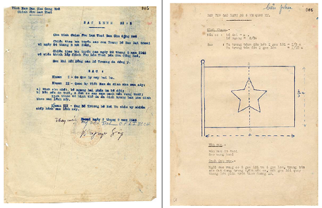 Sắc lệnh quy định quốc kỳ Việt Nam được Đại tướng Võ Nguyên Giáp ký ngày 5/9/1945.