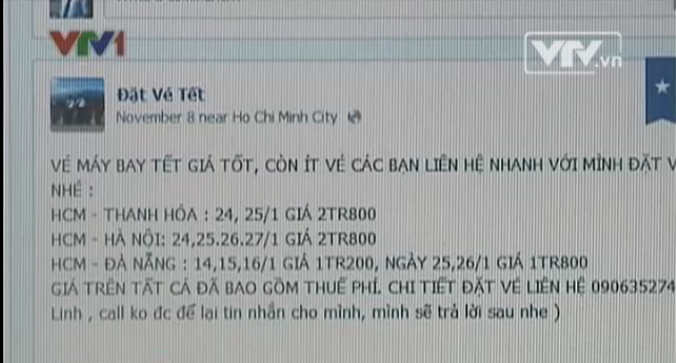 Nhan nhản những trang cá nhân giao bán vé máy bay trên mạng.