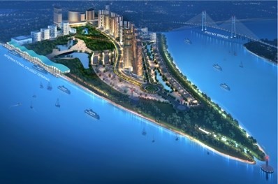 Khu công viên mũi đèn đỏ và nhà ở đô thị Sài gòn Peninsula tại phường Phú Thuận, quận 7, TP.HCM có diện tích 1.177.881 m2. Đây là một khu đô thị hiện đại bao gồm công viên chuyên đề, cụm dân cư (biệt thự cao cấp và cao ốc căn hộ), các tòa nhà văn phòng, khách sạn sang trọng, trung tâm mua sắm, quảng trường, bến tàu khách du lịch quốc tế và nhiều công trình tiện ích công cộng. (Nguồn: Vạn Thịnh Phát).