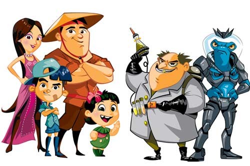 Hình ảnh nhân vật của Gia đình Nông dân Siêu phàm.