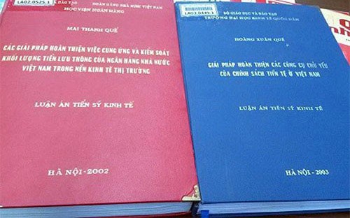 Các luận án bị tố “đạo văn” trong thời gian gần đây (Ảnh: Báo Người Lao Động)