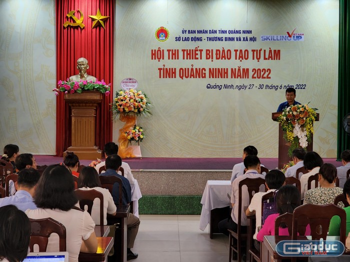 Quang cảnh lễ Khai mạc Hội thi thiết bị đào tạo tự làm tỉnh Quảng Ninh năm 2022 (Ảnh: Phạm Linh)