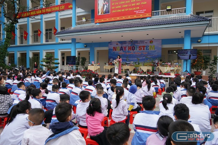 Ngày hội STEM của Trường Tiểu học Ngô Gia Tự. (Ảnh: Phạm Linh)