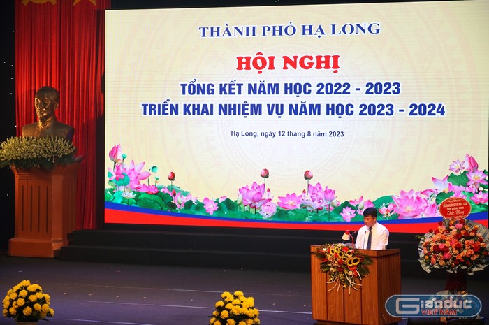 Thành phố Hạ Long tổ chức Hội nghị Tổng kết năm học 2022 – 2023, triển khai nhiệm vụ năm học 2023 – 2024 (Ảnh: Phạm Linh)