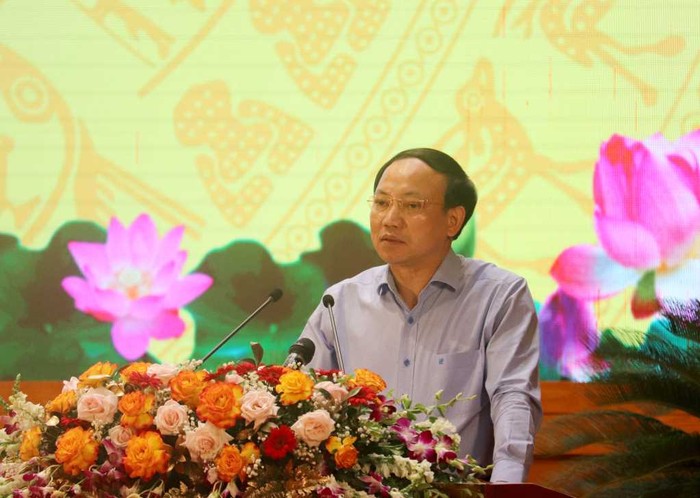 Ông Nguyễn Xuân Ký, Bí thư Tỉnh uỷ Quảng Ninh phát biểu chỉ đạo tại hội nghị (Ảnh: CTV)