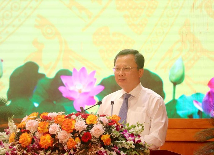 Ông Cao Tường Huy, Quyền Chủ tịch Uỷ ban nhân dân tỉnh Quảng Ninh phát biểu kết luận hội nghị (Ảnh: CTV)