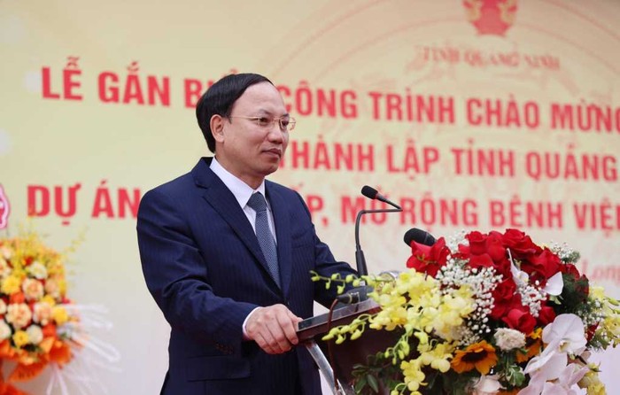 Ông Nguyễn Xuân Ký, Bí thư Tỉnh ủy Quảng Ninh phát biểu tại buổi lễ (Ảnh: CTV)