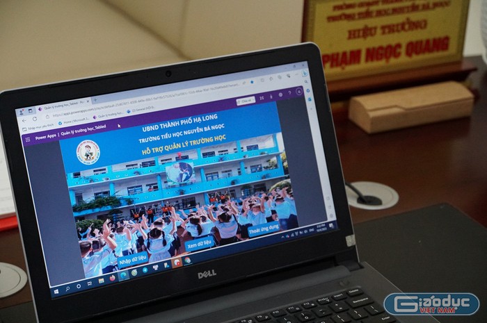 Trường Tiểu học Nguyễn Bá Ngọc đã xây dựng thành công hệ sinh thái dạy học và quản lý qua phần mềm Power Apps (Ảnh: Phạm Linh)