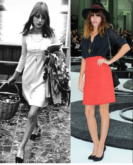 Trở lại những năm 60, Jane Birkin không chỉ được xem là người ăn mặc đẹp nhất mà bà còn nổi tiếng bởi vẻ đẹp tự nhiên của mình. Và giờ đây, cô con gái 29 tuổi, Lou (bên phải) may mắn thừa hưởng vẻ đẹp và gu thẩm mỹ của mẹ mình. Không chỉ là đại diện cho Gap và Givenchy, cô còn xuất hiện trên bộ ảnh lịch Pirelli nổi tiếng.
