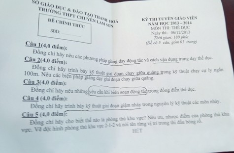 Việc ra đề thi được coi là &quot;đánh đố&quot; thí sinh với câu hỏi được cho là nằm ngoài chương trình giảng dạy ở bậc THPT (câu 3)