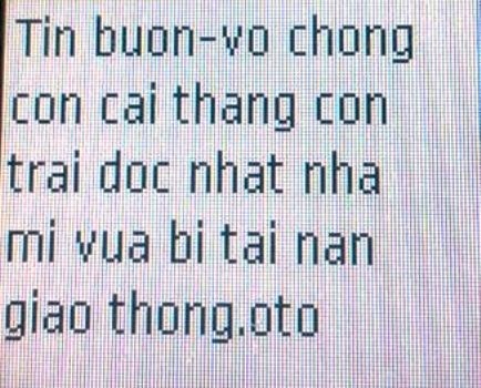 Một tin nhắn với nội dung không không lành mạnh từ số máy lạ gửi Thượng tá Cai