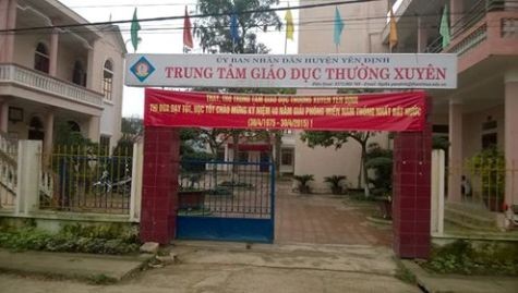 Trung tâm Giáo dục thường xuyênhuyện Yên Định (ảnh: ĐỨC THIỆN)