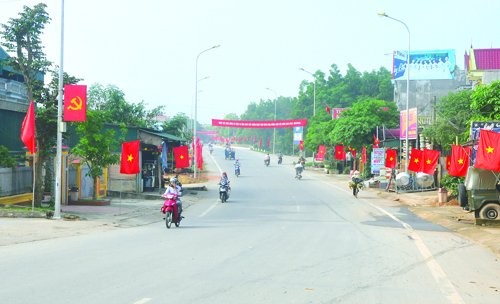 Một góc thị trấn Bến Sung (huyện Như Thanh). Ảnh của Văn phòng Đảng ủy Khối doanh nghiệp tỉnh Thanh Hóa.