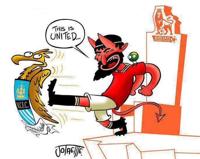 “Quỷ đỏ” Man United đá văng “đại bàng” Man City.