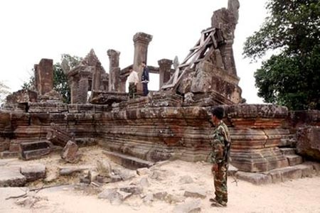 Ngôi đền Preah Vihear, nơi diễn ra ra xung đột biên giới Thái Lan-Campuchia.