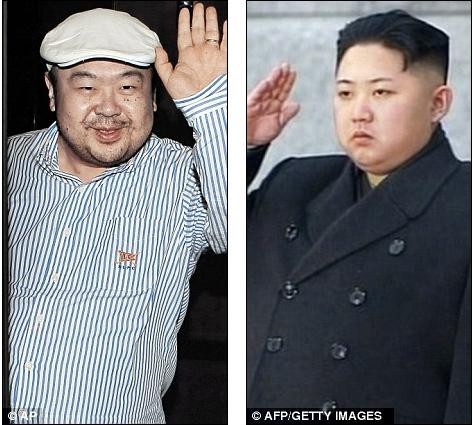 Kim Jong Nam (trái) và Kim Jong Un