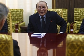 Yang Hyong Sop, Phó Chủ tịch Hội đồng Nhân dân tối cao Triều Tiên, trong cuộc phỏng vấn với AP ngày 16/1