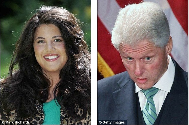Monica Lewinsky (trái) hiện đang sống ở New York và Bill Clinton (phải) trong một sự kiện hồi tuần trước