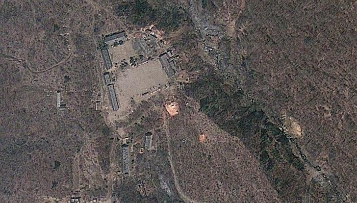 Ảnh chụp từ vệ tinh khu thử nghiệm hạt nhân Punggye-ri, Triều Tiên hôm 18/4.
