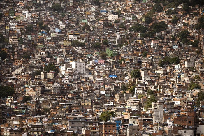 Toàn cảnh khu ổ chuột Rocinha tại Rio de Janeiro, Brazil ngày 22/5.