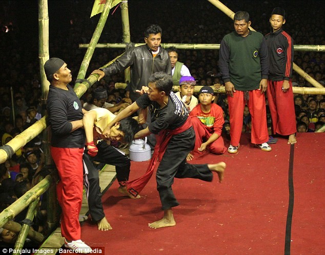 Một trận giao tranh dữ dội giữa 2 võ sĩ tham gia giải đấu.