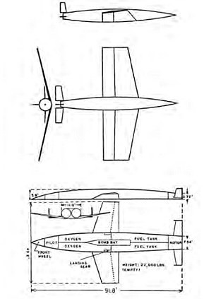 Bản thiết kế chiếc máy bay Chim bạc của Eugen Saenger.