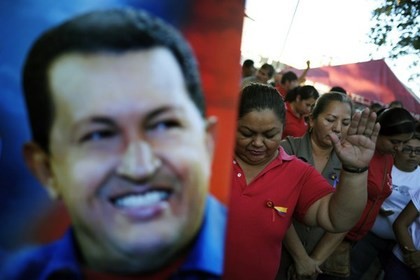 Những người ủng hộ ông Hugo Chavez tại Venezuela.