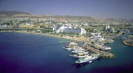 Toàn cảnh khu nghỉ mát Eilat ở Israel.