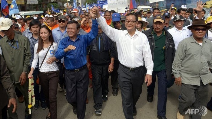 Sam Rainsy, người đứng đầu đảng Cứu quốc (CNRP) của Campuchia.