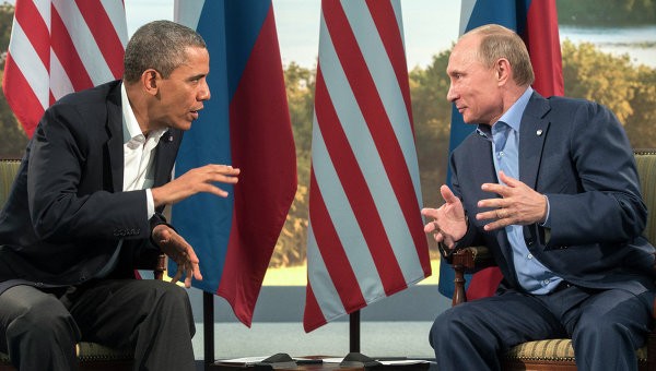 Tổng thống Mỹ Barack Obama và Tổng thống Nga Vladimir Putin