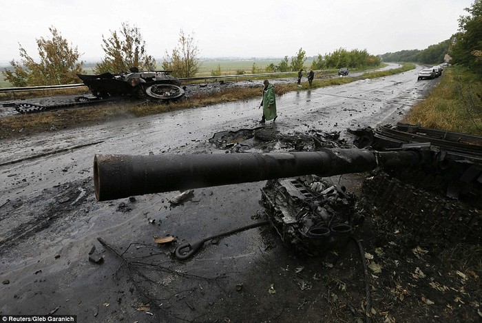 Cửa ngõ Slaviansk sau cuộc giao tranh chiếm quyền kiểm soát khu vực này.