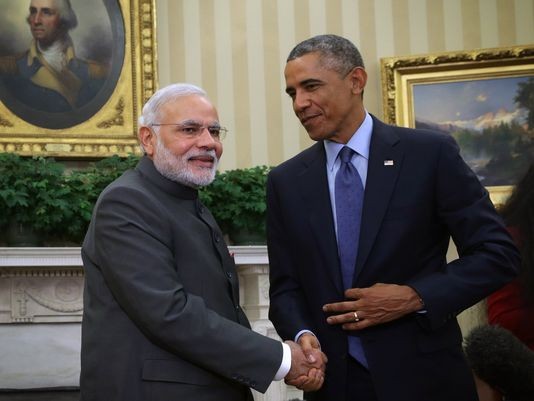 Thủ tướng Ấn Độ Narendra Modi và Tổng thống Mỹ Barack Obama.