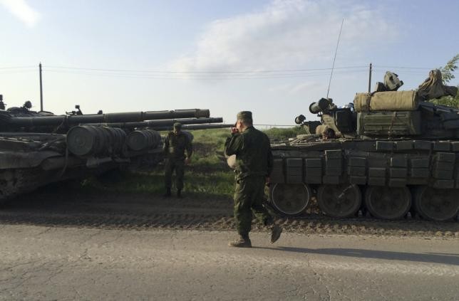 Lực lượng Nga tại Matveev Kurgan ngày 26/5/2015.