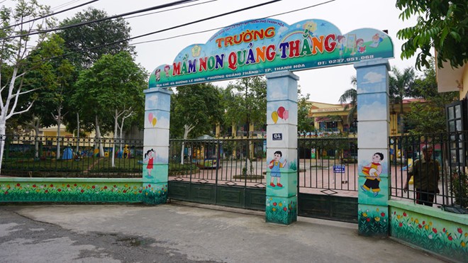 Trường Mầm non Quảng Thắng- nơi bà Ngô Thị Hồng Lê vừa bị cách chức (Ảnh: Báo Vietnamnet)