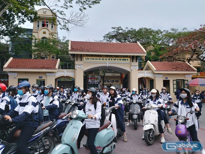 Từ ngày 2/3 thì đa phần học sinh cấp Trung học phổ thông đã đi học trở lại (Ảnh minh họa: Lã Tiến)