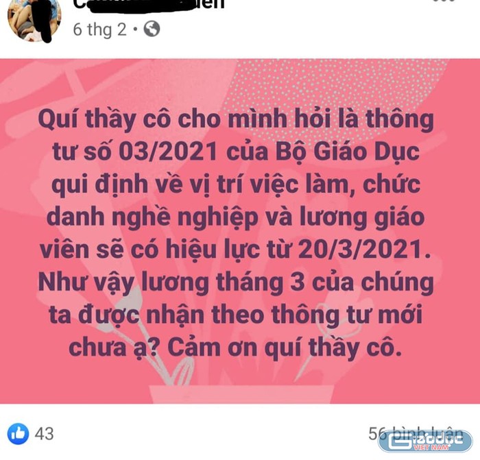 Trên các diễn đàn giáo viên đang có rất nhiều thầy cô quan tâm về chuyện lương mới sau khi Thông tư 03/2021 được ban hành (Ảnh: Nhật Duy)