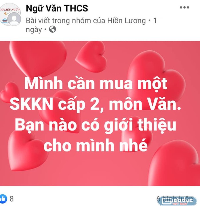 Và, có cả người đăng tin hỏi mua sáng kiến kinh nghiệm (Ảnh: L.M)