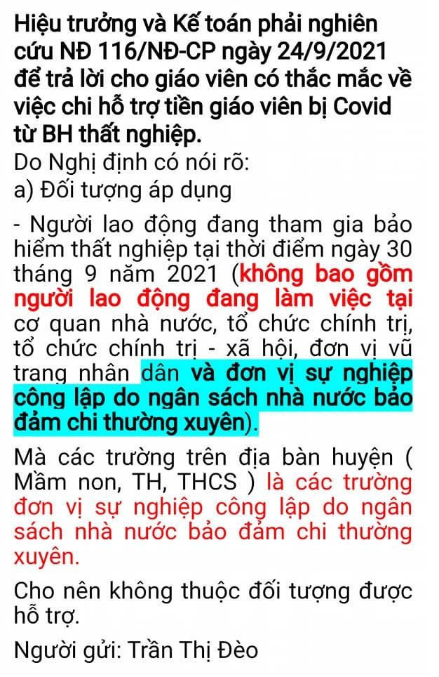 Email của Phòng Giáo dục và Đào tạo Châu Thành đã gửi về các trường học (Ảnh chụp từ màn hình)