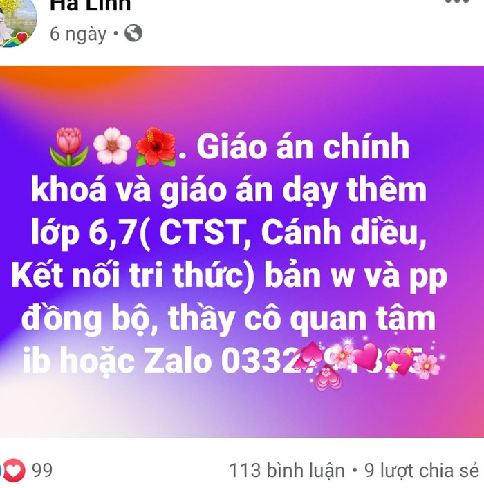 Thời điểm này, &quot;thị trường&quot; giáo án đang khá nhộn nhịp (Ảnh chụp từ màn hình)