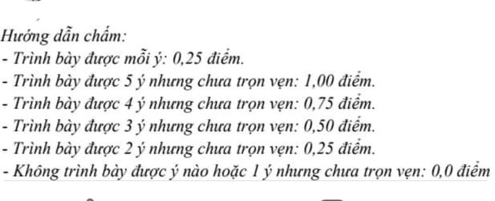 Hướng dẫn chấm của Sở mà còn yêu cầu đếm ý cho điểm (Ảnh: Nguyễn Đăng)