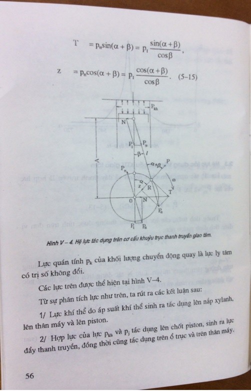 Trang 56 cuốn sách &quot;Động cơ đốt trong&quot; của nhà xuất bản ĐẠI HỌC SƯ PHẠM năm 2003 tác giả là Hoàng Minh Tác. Ảnh: Lại Bá Ất