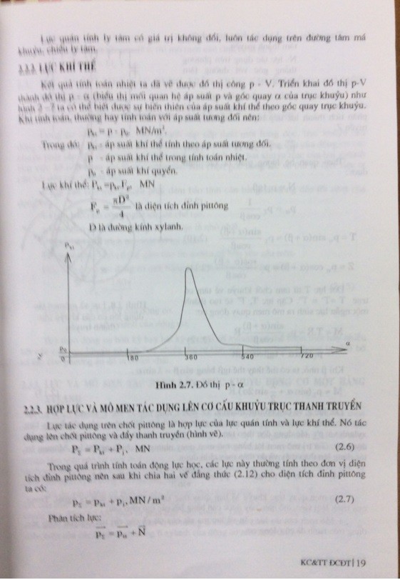 Trang 19 Sách &quot;Kết cấu và tính toán động cơ đốt trong&quot; . Ảnh: Lại Bá Ất